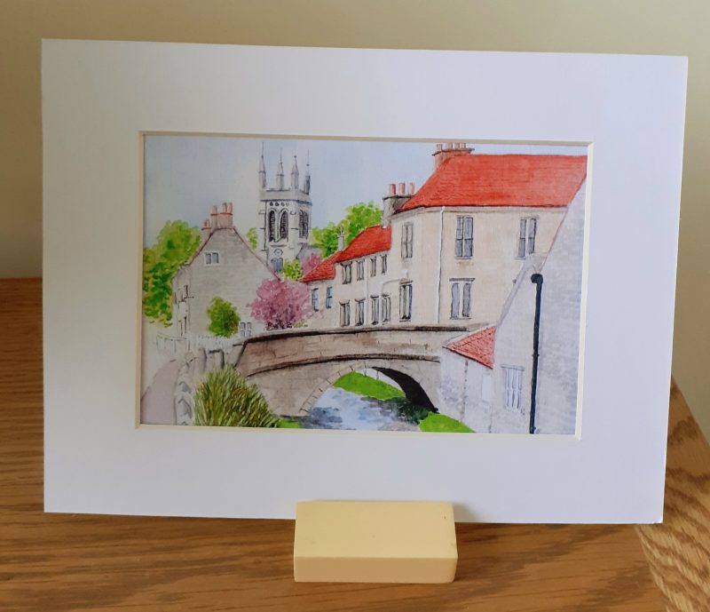 Helmsley . Print of an original landscape watercolour. Framed Helmsley print