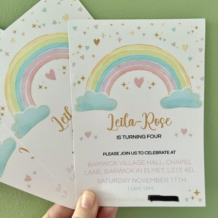 Pastel Rainbow Invitations