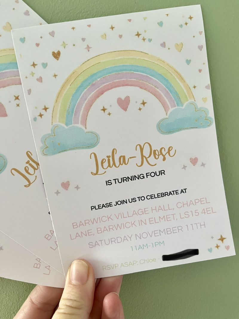 Pastel Rainbow Invitations
