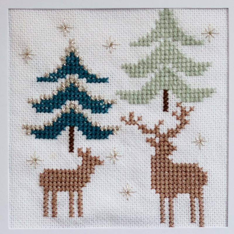 Christmas Stag...A Cross stitch greetings card for all occasions and perfect for everyone