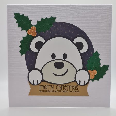 Handmade Card-craft 'Peeping Polar Bear' Christmas Card