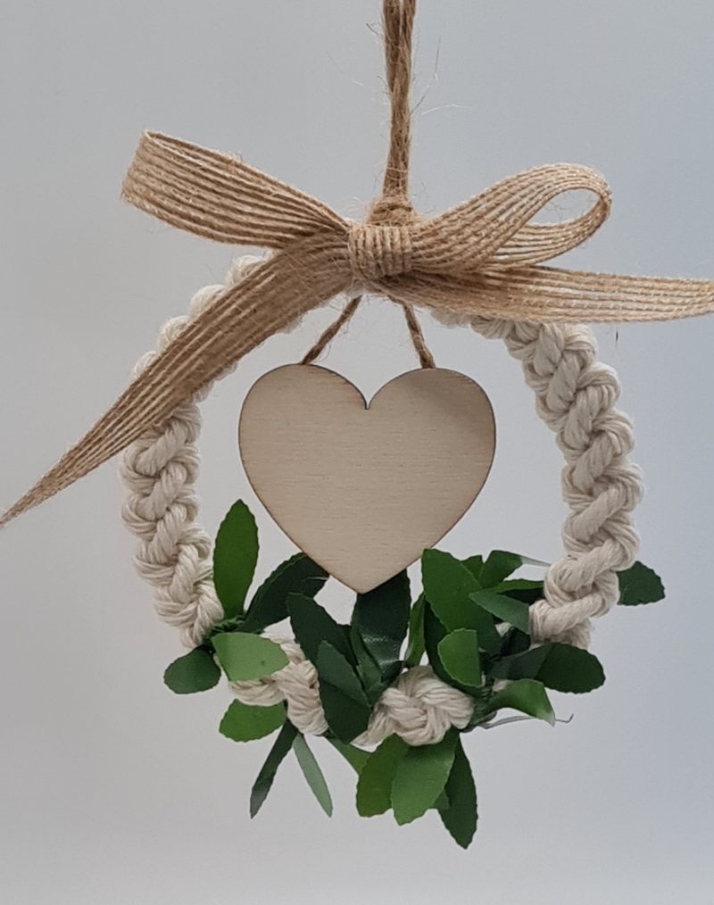 Handmade Personalised Macrame Wreath Ornament
