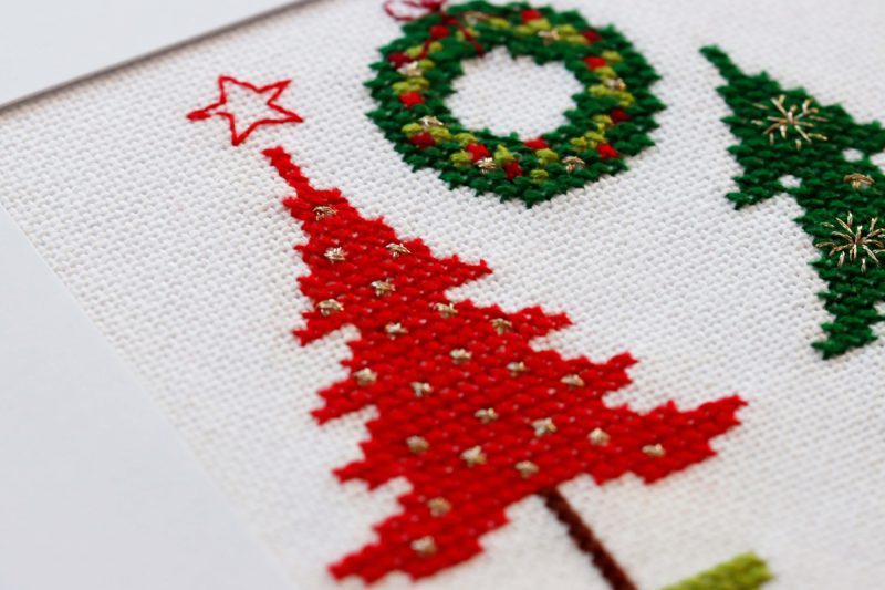 Christmas Trees ...A Cross stitch greetings card for all occasions and perfect for everyone