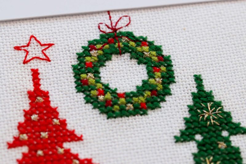 Christmas Trees ...A Cross stitch greetings card for all occasions and perfect for everyone