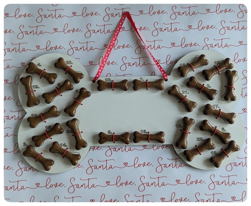 Personalised Christmas Dog Bone Advent Calendar
