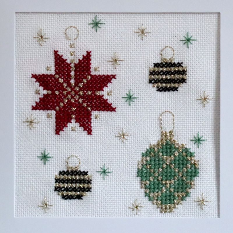 Deck the Halls ...A Cross stitch greetings card for all occasions and perfect for everyone