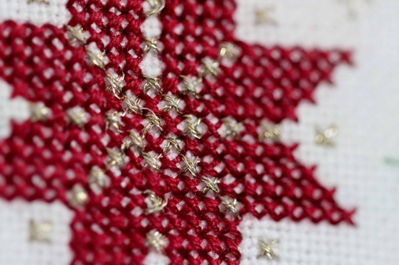 Deck the Halls ...A Cross stitch greetings card for all occasions and perfect for everyone