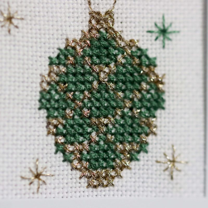 Deck the Halls ...A Cross stitch greetings card for all occasions and perfect for everyone