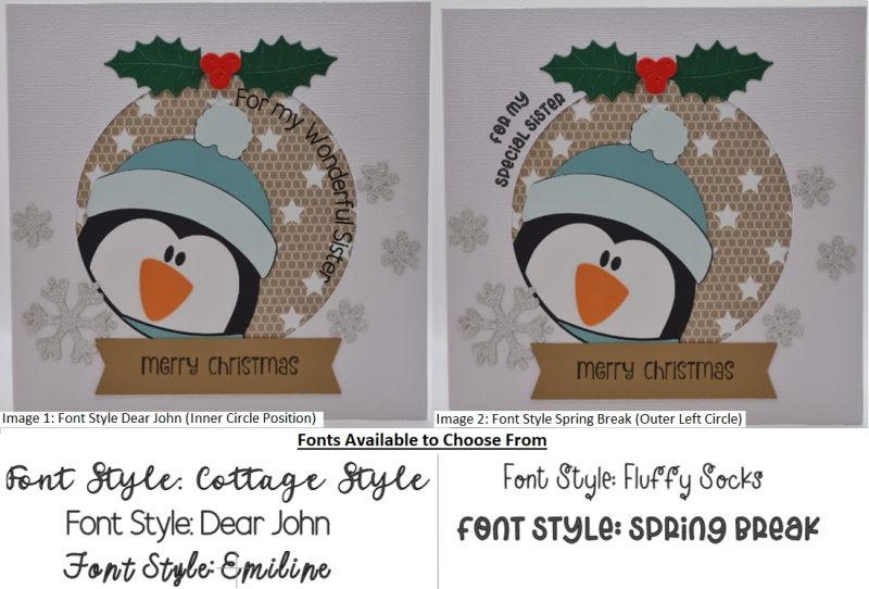 Handmade Card-craft 'Peeping Penguin' Christmas Card (Personalised)