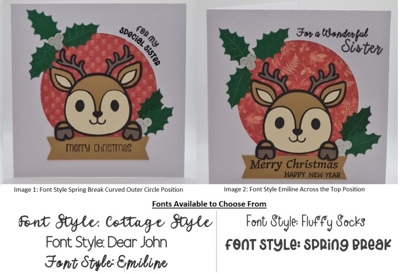 Handmade Card-craft 'Peeping Reindeer' Christmas Card (Personalised)