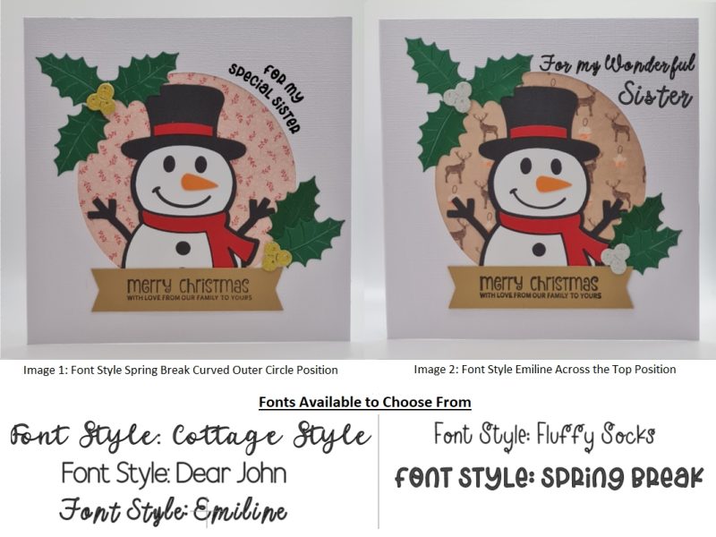 Handmade Card-craft 'Peeping Snowman' Christmas Card (Personalised)