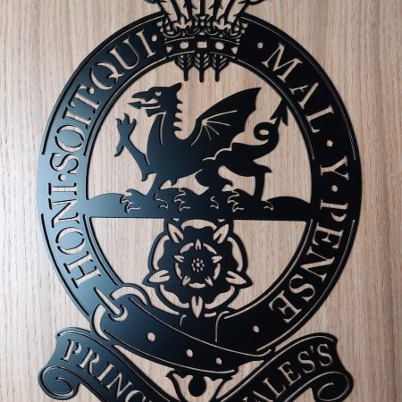 Steel Princess of Wales's Royal Regiment Badge