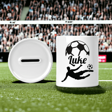 Personalised Footballer Money Box