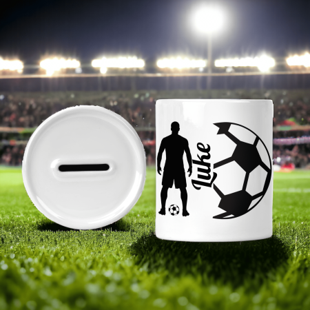 Personalised Footballer Money Box