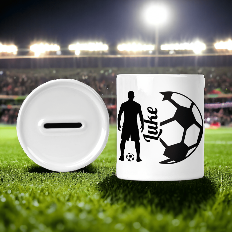 Personalised Footballer Money Box