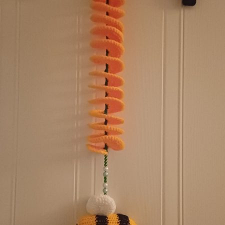Crochet and Knit Wind Spinner - Bumble Bee