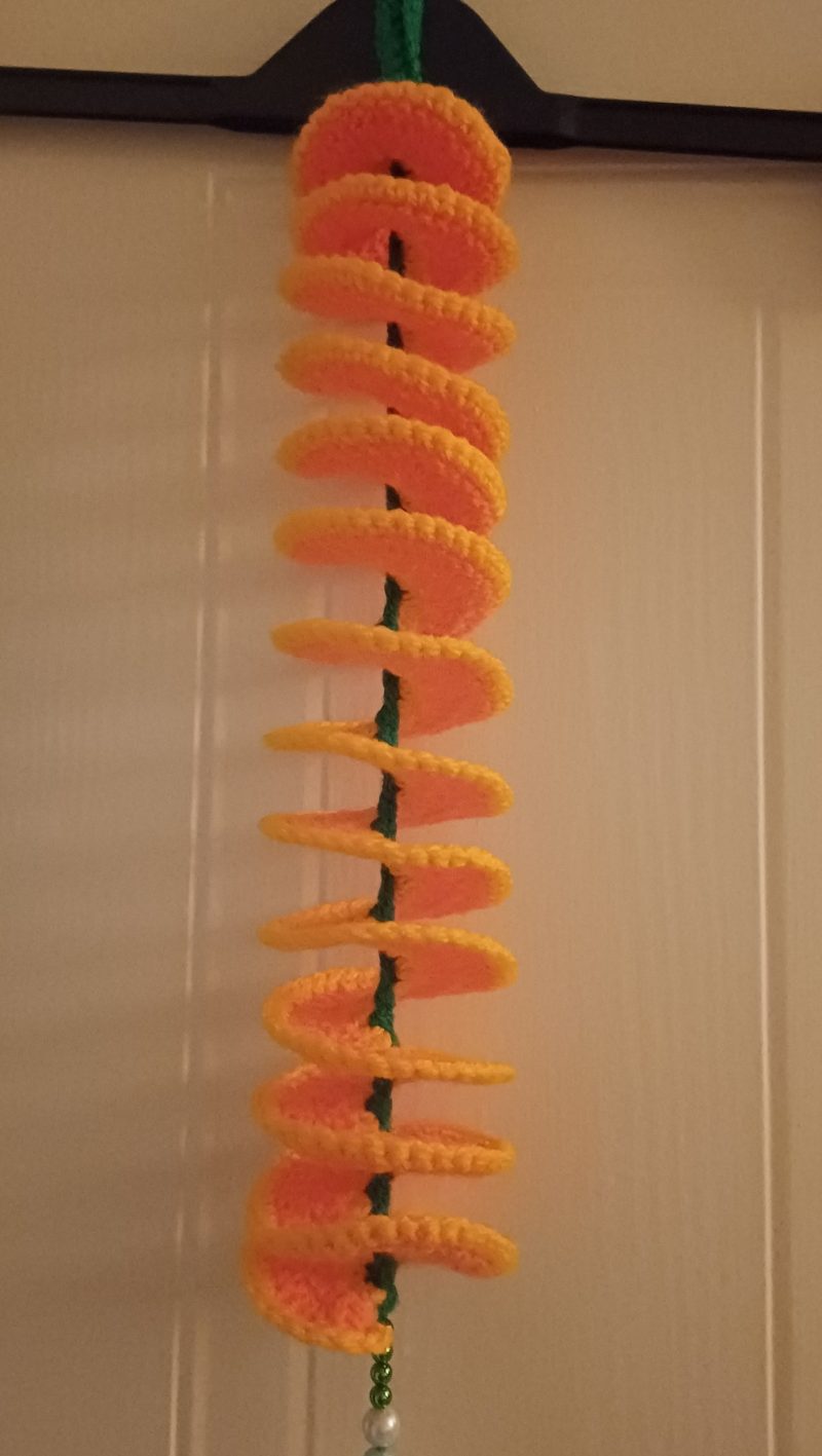 Crochet and Knit Wind Spinner - Bumble Bee