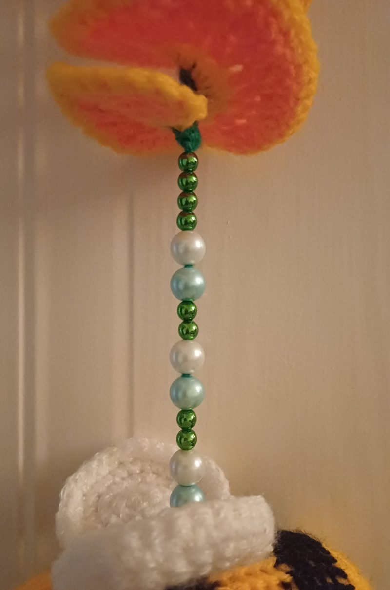 Crochet and Knit Wind Spinner - Bumble Bee