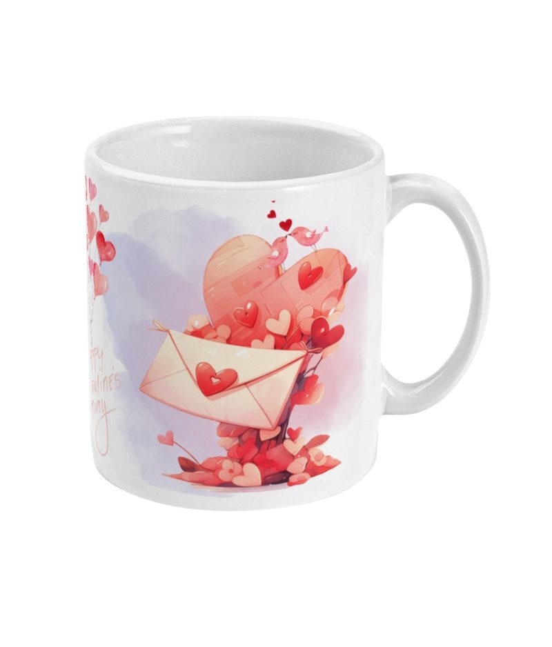 My Sweet Valentine - Unique Valentines Day Mug – 11oz White Ceramic Tea/Coffee Mug.