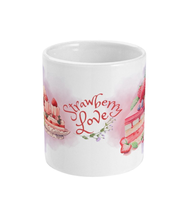 My Strawberry Valentine - Unique Valentines Day Mugs – 11oz White Ceramic Tea/Coffee Mug.