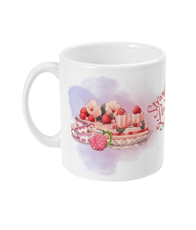 My Strawberry Valentine - Unique Valentines Day Mugs – 11oz White Ceramic Tea/Coffee Mug.