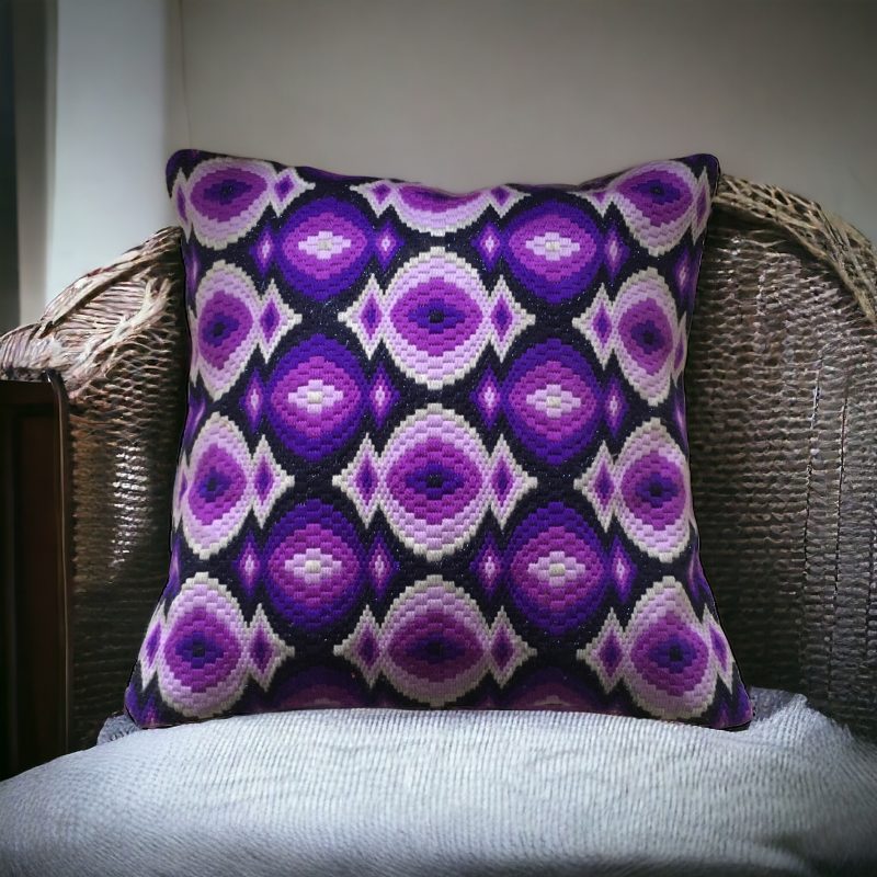 Bargello needlepoint cushion
