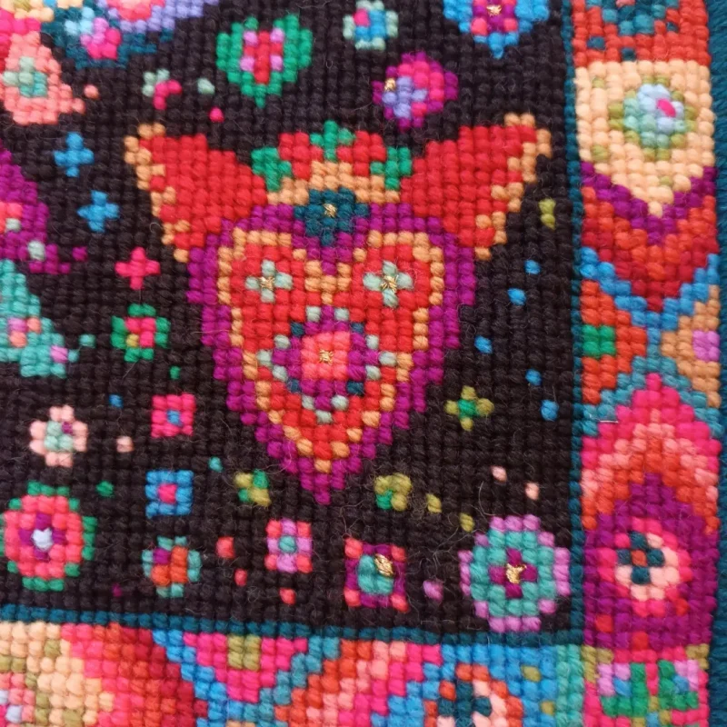 Mexican Owl Tapestry Kit, Mexican Folk Art Embroidery, Bird, Charted Cross-stitch, Needlepoint Kit