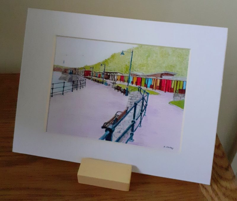 Filey, Royal Parade . Print of an original landscape watercolour Filey print