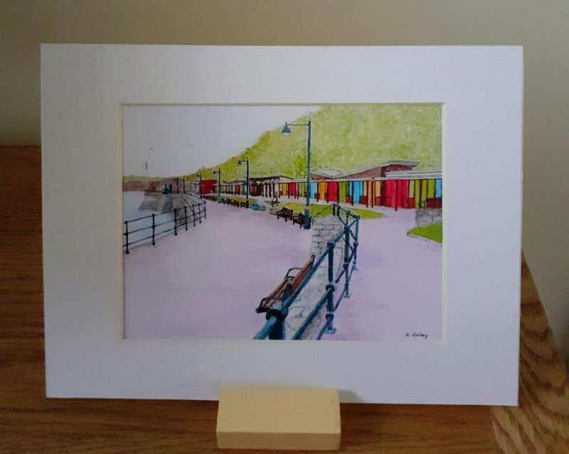 Filey, Royal Parade . Print of an original landscape watercolour Filey print
