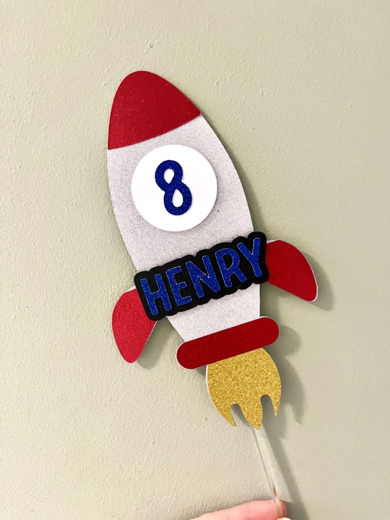 Rocket Cake Topper