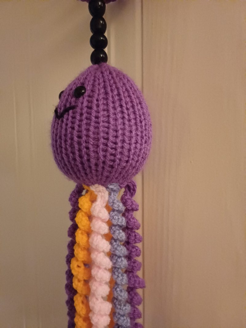Crochet and Knit Octopus Hanging Decoration