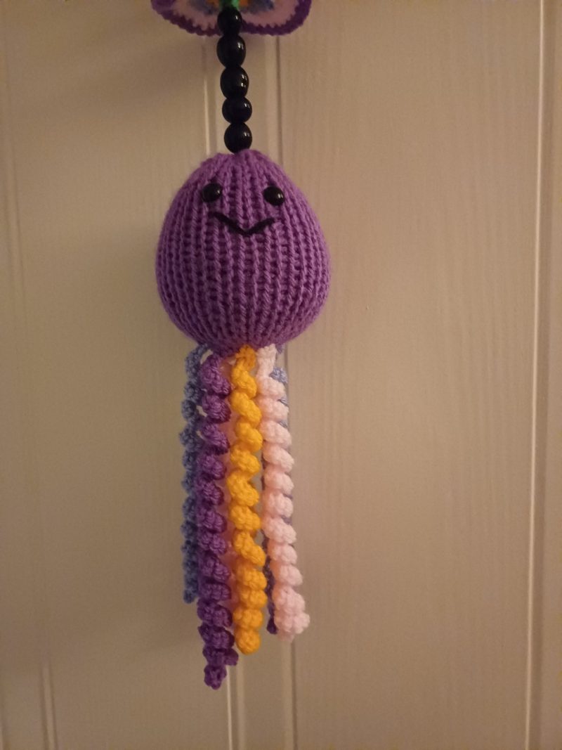 Crochet and Knit Octopus Hanging Decoration