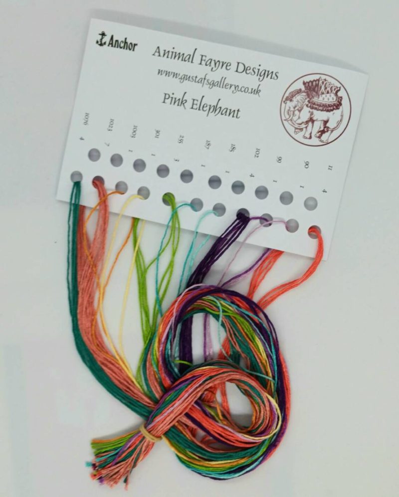 Pink Elephant, Counted Cross Stitch, Kit, Kid's craft, Animal, Circus, Embroidery, Baby Gift, Craft