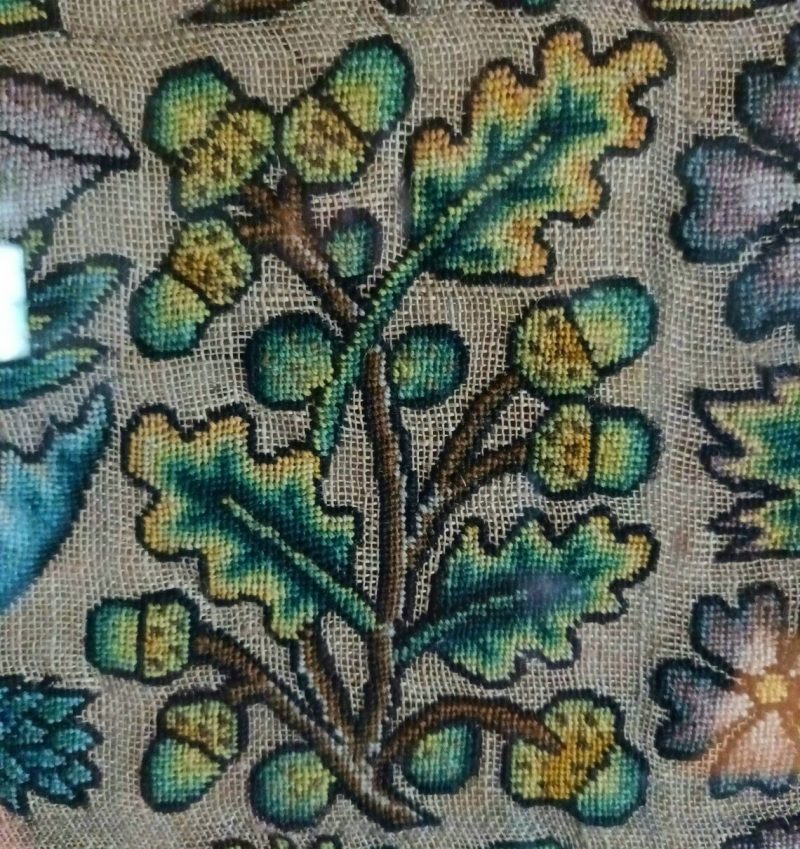 Acorn, Oak Leaf, Petit Point, Kit, Needlepoint, Counted, Tapestry, Historical, Embroidery, Traquair