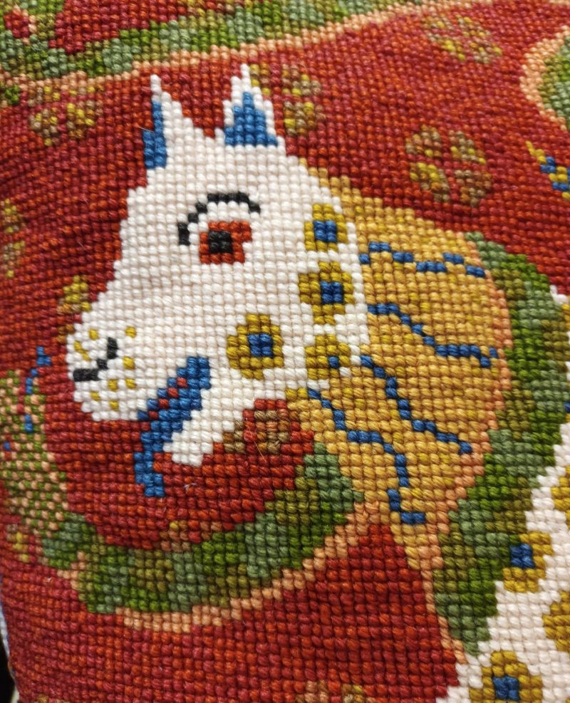 Dog, Snake, Tapestry Kit, Persian, Cushion, Rich Colour, Needlepoint, Pillow, Picture, Cross-stitch