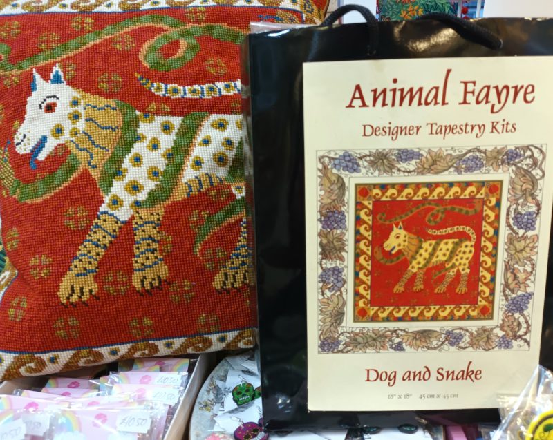 Dog, Snake, Tapestry Kit, Persian, Cushion, Rich Colour, Needlepoint, Pillow, Picture, Cross-stitch