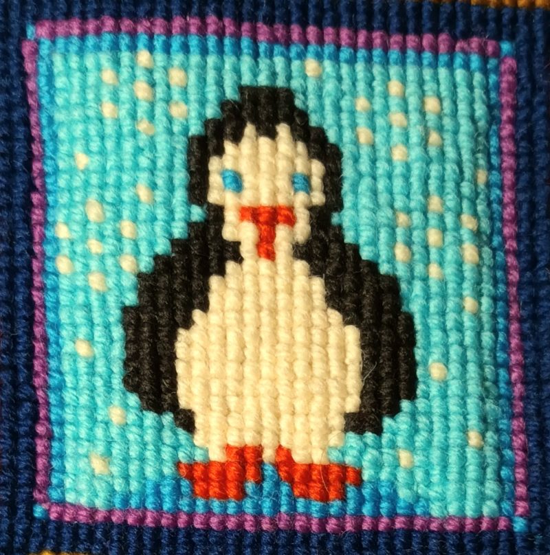 Little Blocks Patchwork Tapestry Kit, Counted Cross-stitch, KIds Room, New Baby, Cushion, Picture