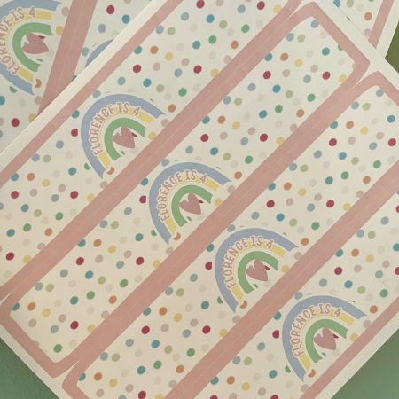 Pastel Rainbow Water Bottle Labels