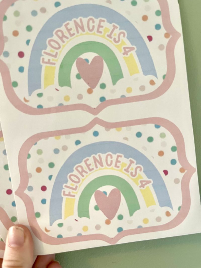 Pastel Rainbow Party Box Stickers