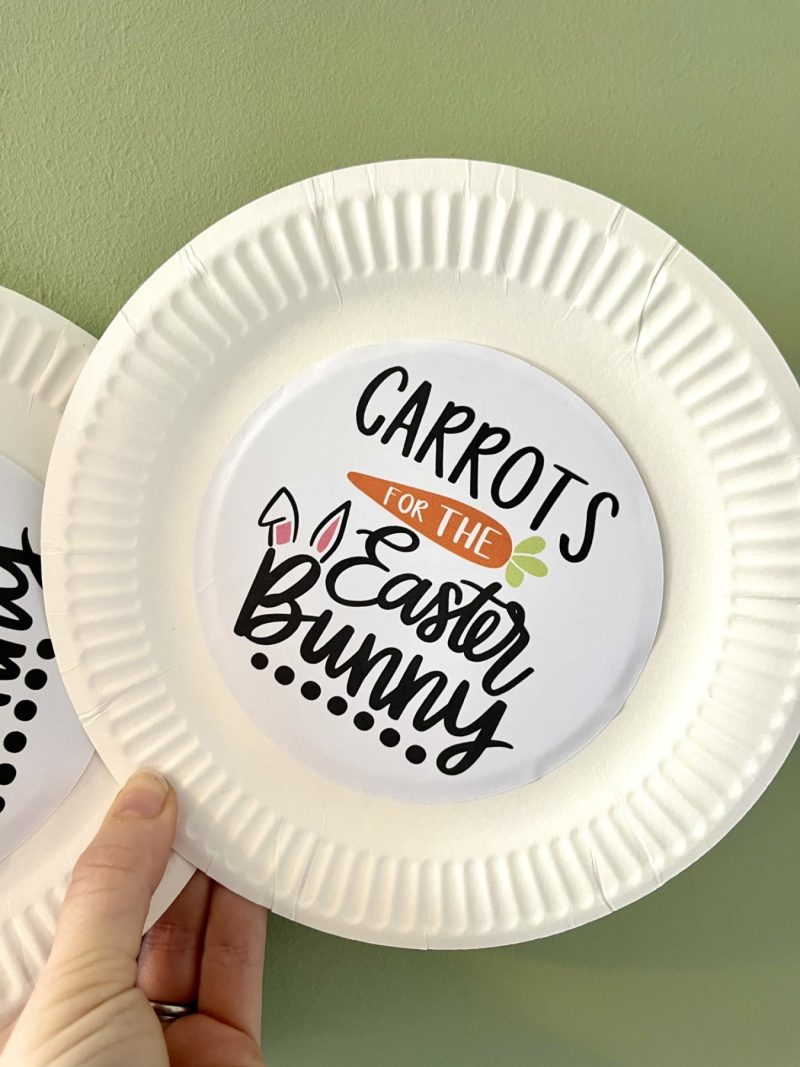 Easter Bunny Paper Plate Stickers