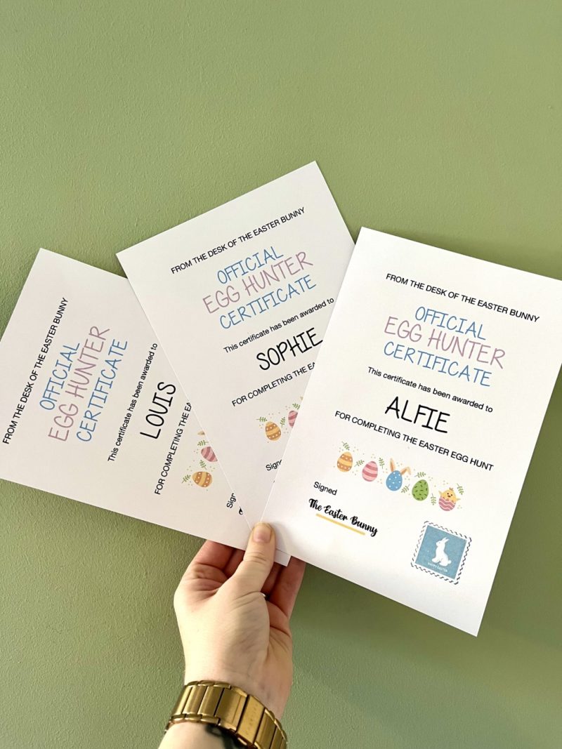 Easter Egg Hunt Certificate