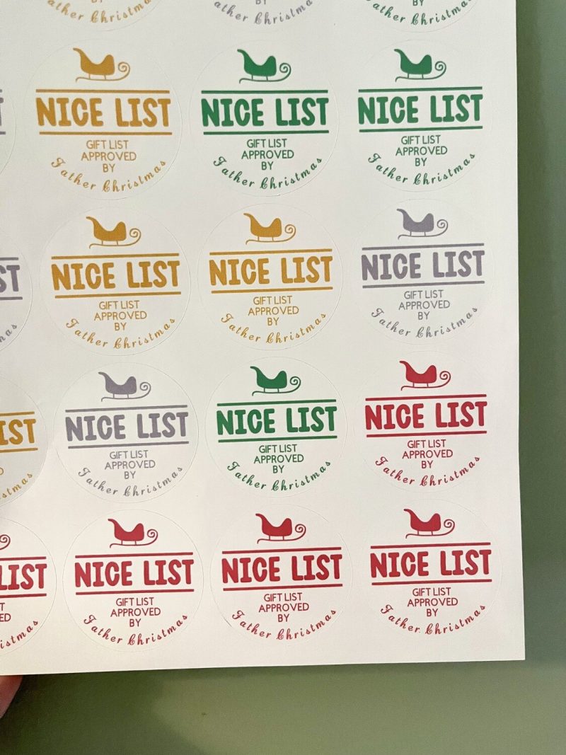 Christmas Nice List Stickers