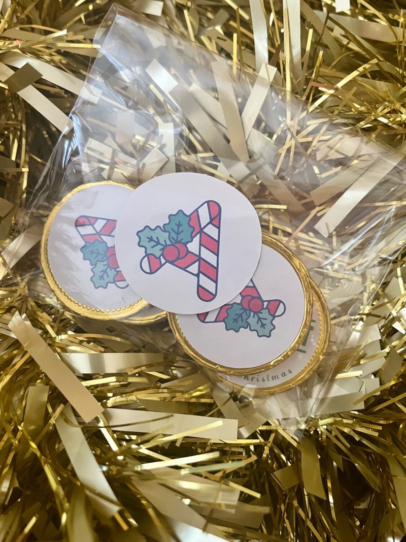 Christmas Chocolate Coin Bags