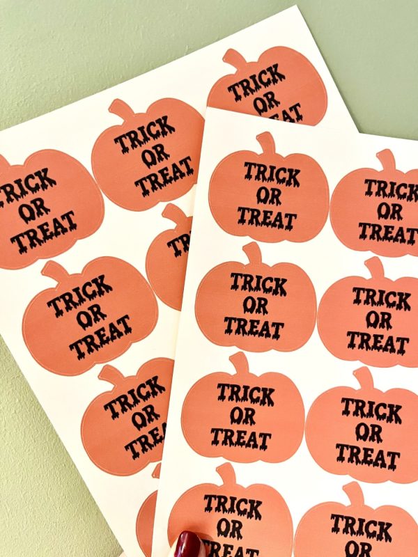 Pumpkin Trick Or Treat Stickers