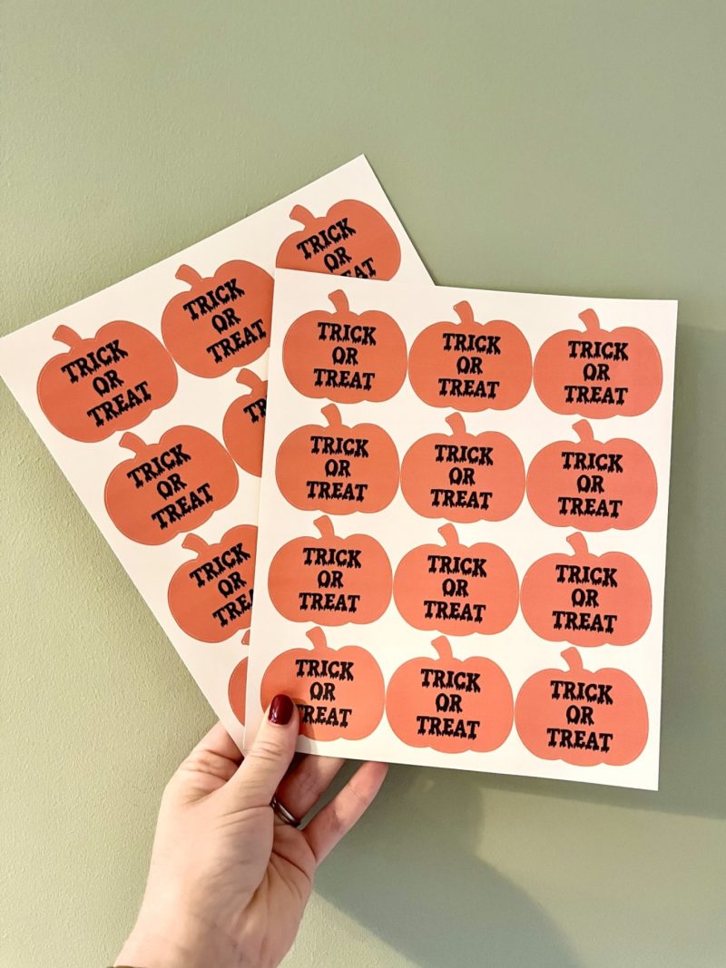 Pumpkin Trick Or Treat Stickers