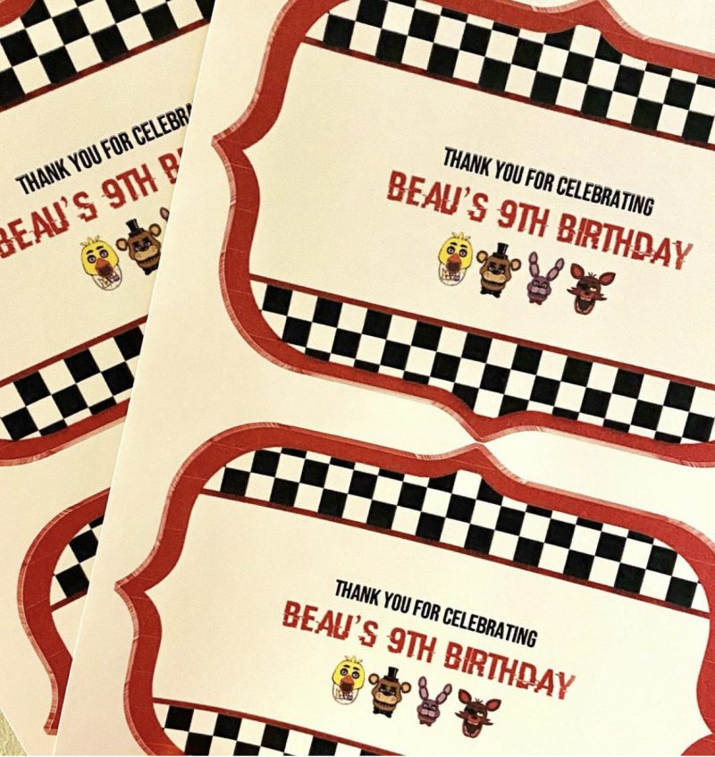 Five Nights Party Box Stickers