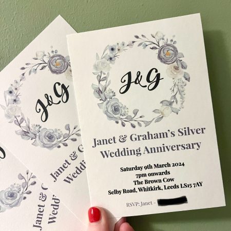Silver Wedding Anniversary Invitations