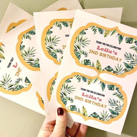Jungle Leaf Party Box Stickers