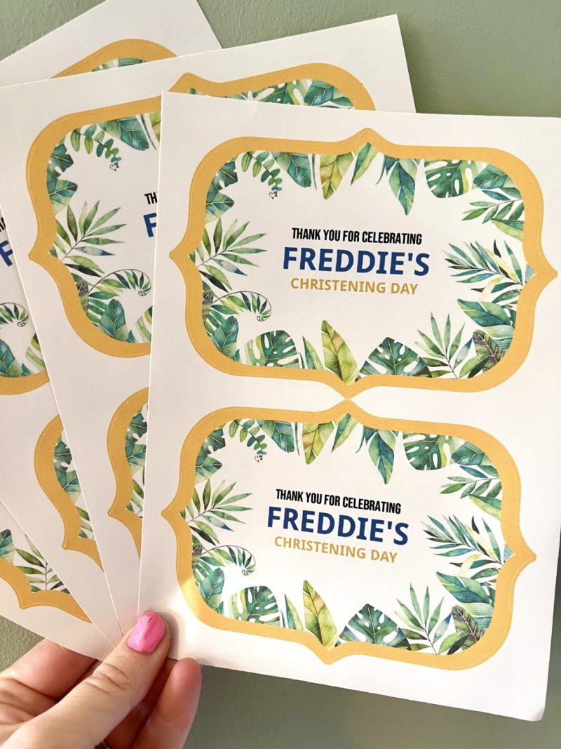 Jungle Leaf Party Box Stickers