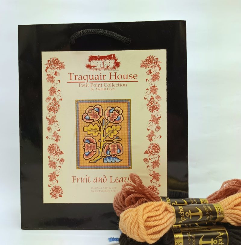 Fruit and Leaves, Needlepoint, Tapestry Kit, Stuart Period Petit Point, Traditional, Historical